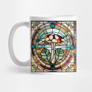 Monstera + Mushroom Stained Glass Mug